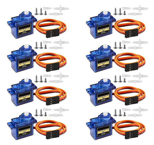 RockBee 8 Pcs SG90 9G Micro Servo Motor Kit