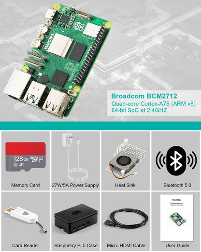 RockBee Raspberry Pi 5 8G+128G Starter Kit