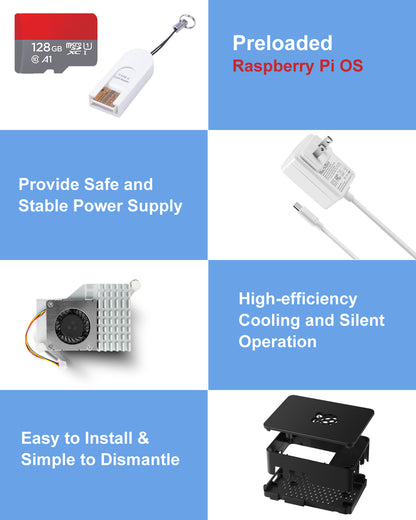 RockBee Raspberry Pi 5 8G+128G Starter Kit